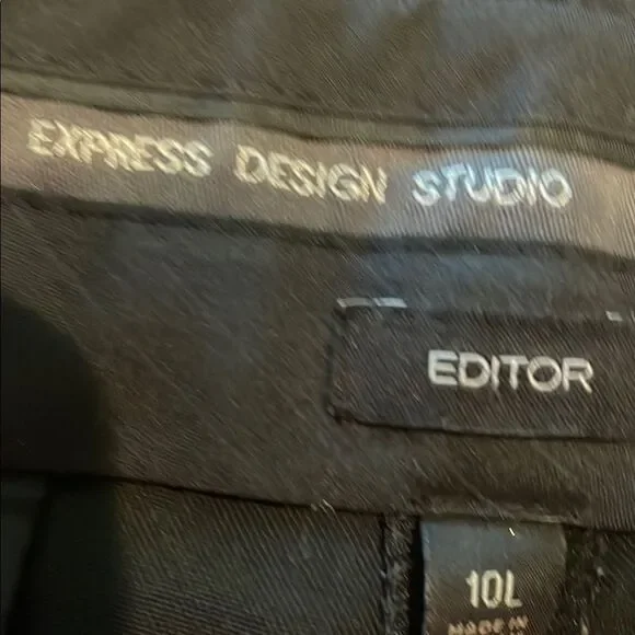 Express Editor Black Trouser Dress Pants - Picture 2 of 9